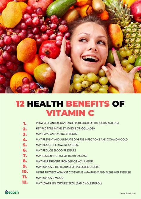 Vitamin C 12 Health Benefits And 24 Vitamin C Rich Foods Ecosh