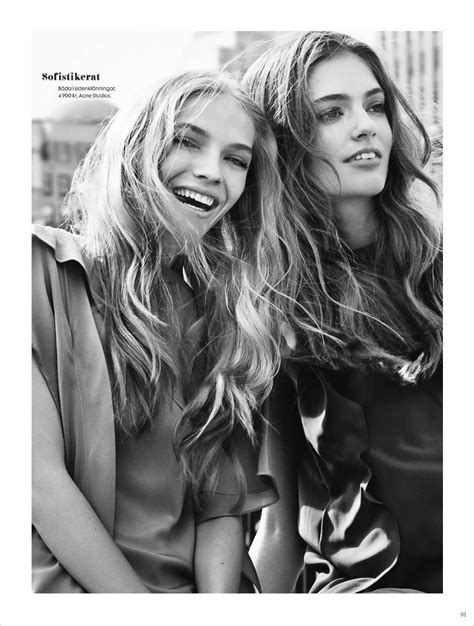 Allie Lewis And Emmy Rappe Elle Sweden February 2015 Img Models