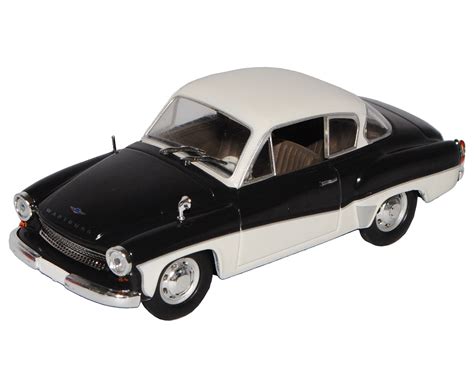The engine was enlarged to 992cc in 1962. Wartburg 311-3 Coupe Schwarz Weiss 1955-1965 1/43 Atlas ...