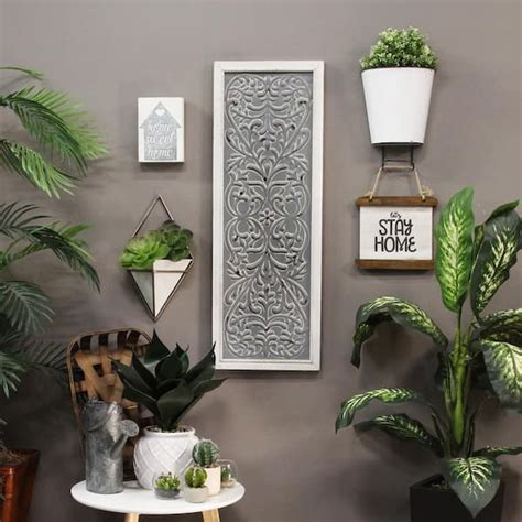 Stratton Home Decor Metal Embossed Panel Wall Decor S15045 The Home Depot