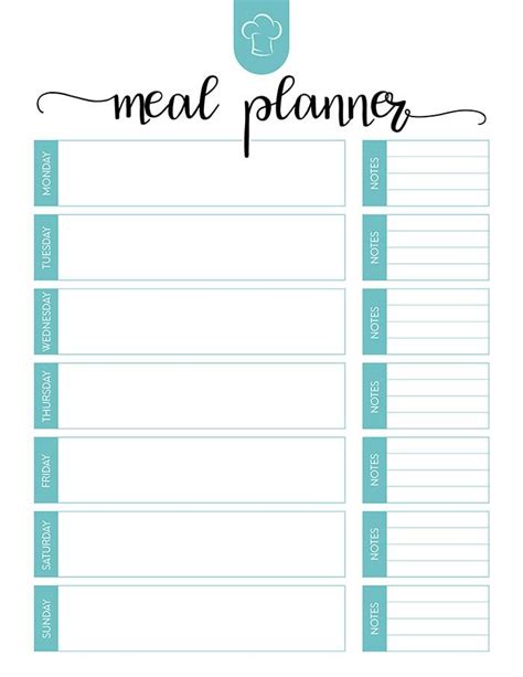 27 Printable Weekly Meal Planner Templates For 2021