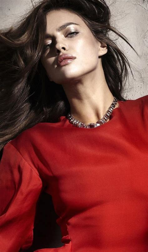 Irina Shayk A Russian Model In Red Wallpaper Download 600x1024