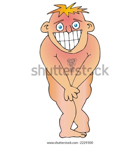 Nude And Ashamed Man Stock Vector Illustration Shutterstock My Xxx Hot Girl
