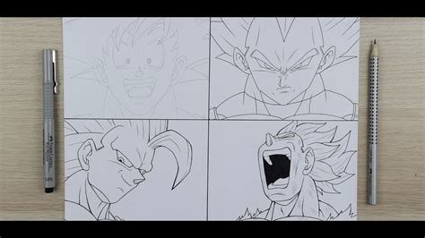 How To Draw Dbz Faces Easy Step By Step Tutorial Tolgart Youtube