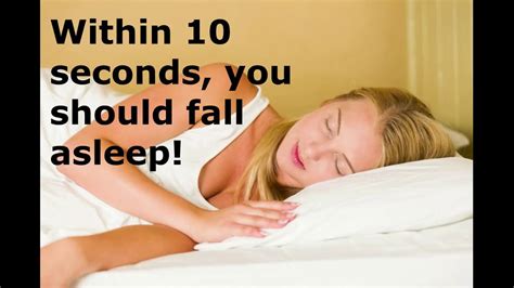 How To Fall Asleep In 10 Seconds Youtube
