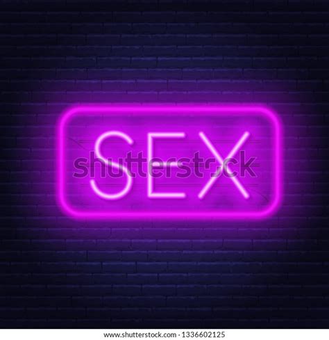 Sex Neon Retro Sign On Dark Stock Vector Royalty Free 1336602125 Shutterstock