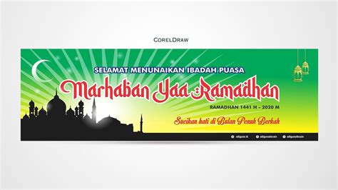 Cara Membuat Desain Spanduk Ramadhan Di Coreldraw Youtube