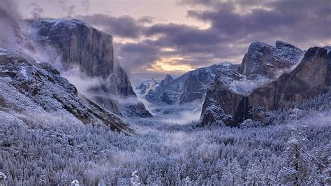 Hd Wallpaper Yosemite Valley Tunnel View National Park Winter