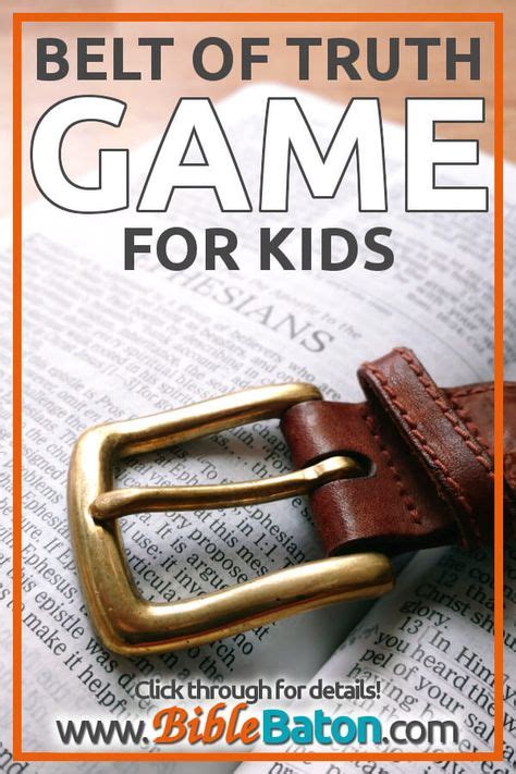 The Belt Of Truth Game For Kids Belt Of Truth Bible Study For Kids