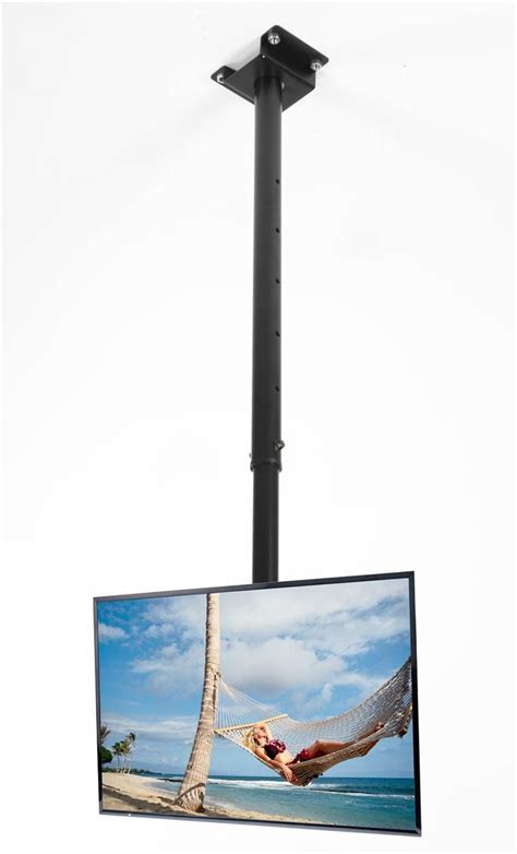Ceiling Tv Mount For Monitors 23 42 360 Rotation Tilt Adjustable