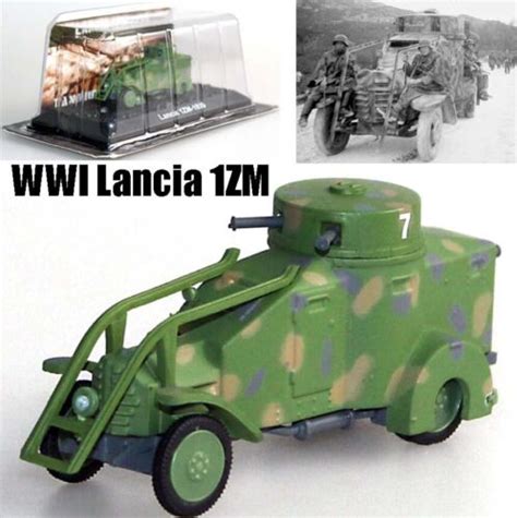 Rare Wwi Italian Lancia 1z 1zm Armoured Car 172 Diecast Model Ebay