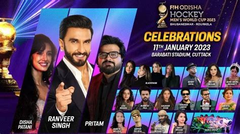 fih men s hockey world cup 2023 opening ceremony ranveer singh to disha patani check list of