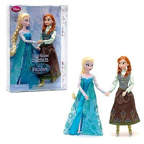 original disney frozen die eiskönigin anna und elsa puppen mit schlittschuhen set toy