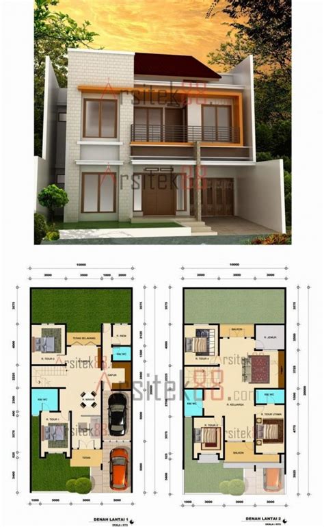 30 gambar tampak depan rumah minimalis 1 dan 2 lantai 2019 sumber : 30+ Desain & Denah Rumah Minimalis 2 Lantai Sederhana Modern