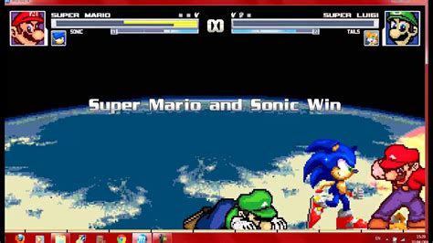 Mugen Mario And Sonic Vs Luigi And Tails Youtube