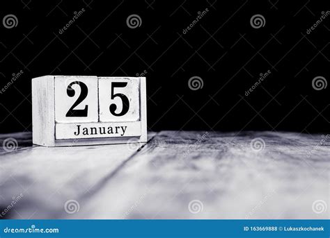 January 25th 25 January Twenty Fifth Of January Calendar Month