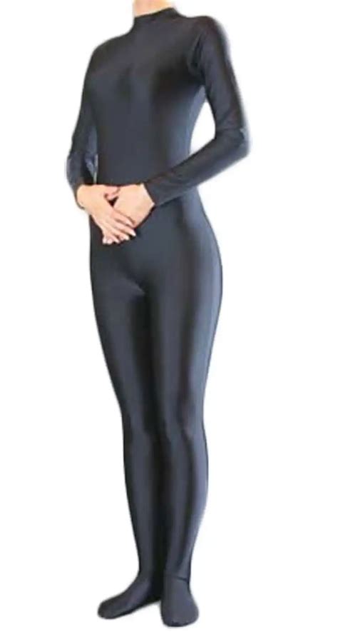 lzcmsoft black lycra spandex zentai suit with penis sheath men one piece full bodysuits sexy