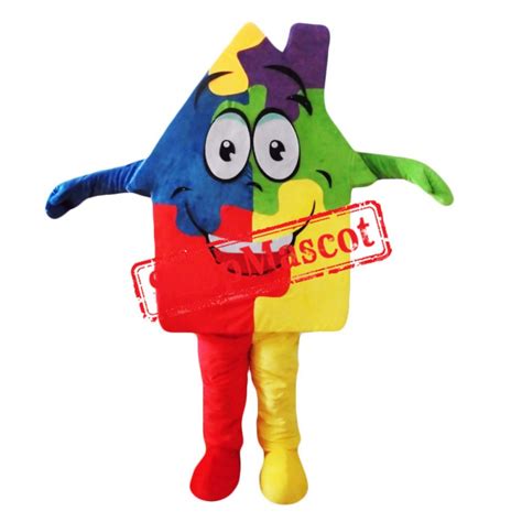 Colorful House Mascot Costume Mascot Costumes Cartoon Mascot