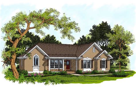 Traditional Ranch Home Plan 2097ga Architectural