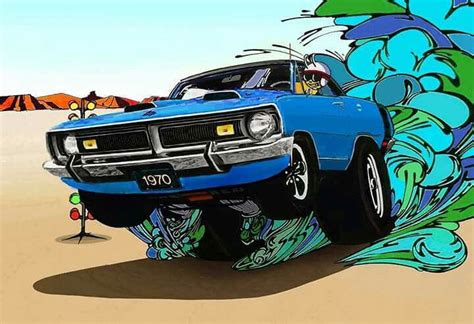 Mopar Art Cartoon Car Drawing Vintage Muscle Cars Dodge Muscle Cars