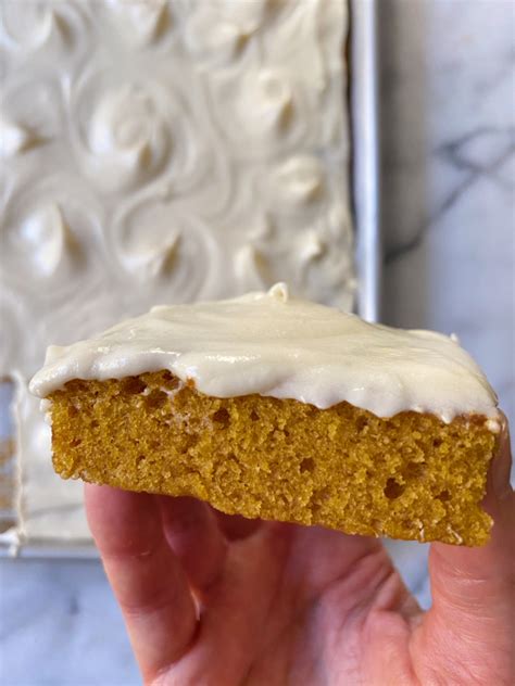 Pumpkin Sheet Cake With Cream Cheese Frosting
