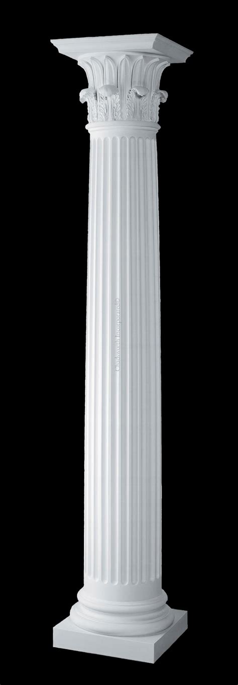 An accumulation arranged vertically : Classic Stone Column - Fluted, Round, Greek Corinthian ...