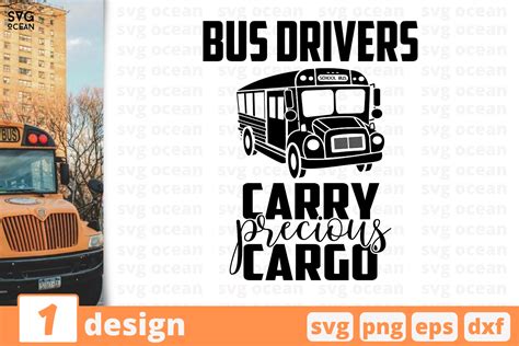 Bus Drivers Carry Precious Cargo Graphic By Svgocean · Creative Fabrica