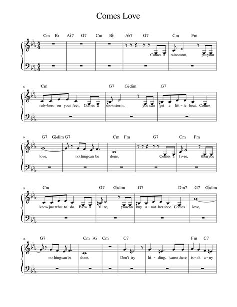 2:47 hallan souza 178 875 просмотров. Comes love Sheet music for Piano (Solo) | Musescore.com