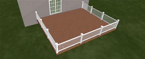 Complete Deck Kit 20 X 24 Decking Railing And Framing Included