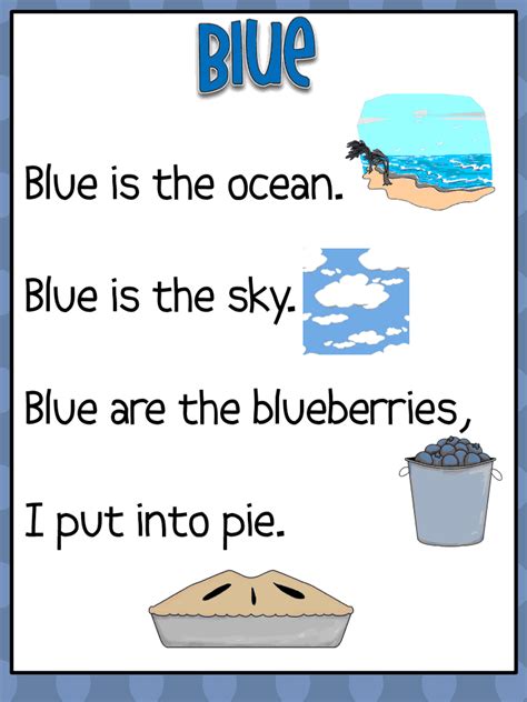 Kết Quả Hình ảnh Cho Blue Poem Color Kids Poems Teaching Colors