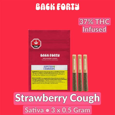 Back Forty Strawberry Cough Infused Pre Rolls Jupiter Cannabis Winnipeg
