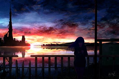 Sunset 4k Boy And Girl Anime Wallpapers Wallpaper Cave