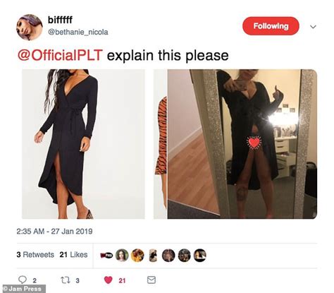 Woman Criticised Pretty Little Thing For Sizing When Dress She Ordered