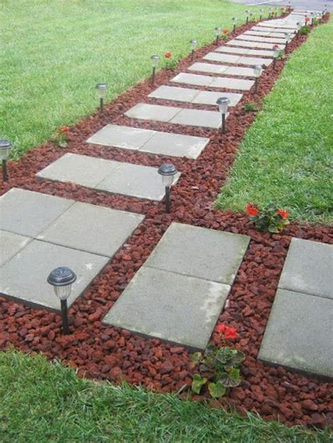 Beautiful Garden Paths And Walkways Design Ideas With Concrete Slabs