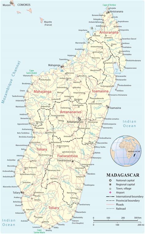 Map Of Madagascar Island Travel Africa