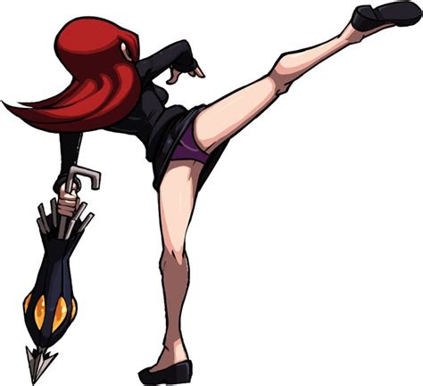 parasoul move list skullgirls walking animation pistol whip