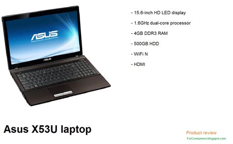 Asus X53u Sx155v Laptop Specs And Review Test And Review