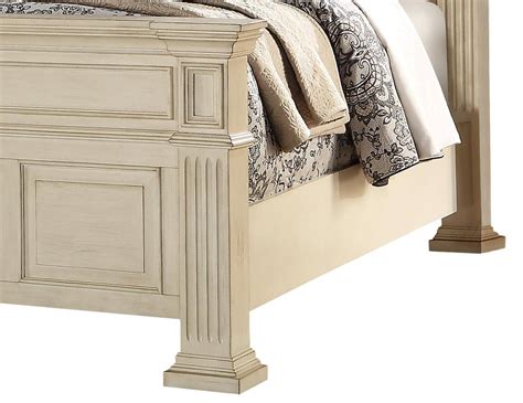 Buy Cosmos Furniture Dakota Queen Panel Bed In Off White Fabric Online
