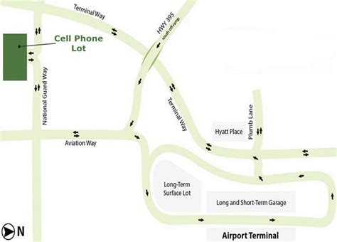 Airport Parking Map Reno Airport Parking Map