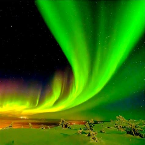 Just Gorgeousaurora Borealis In Lapland Finland Natural Landmarks