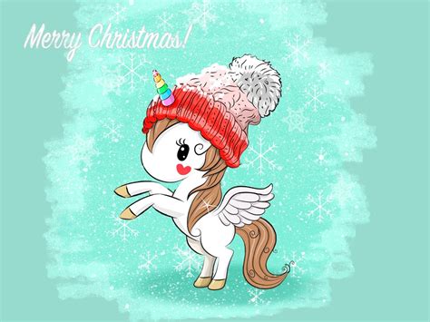 Christmas Unicorn Wallpapers Wallpaper Cave