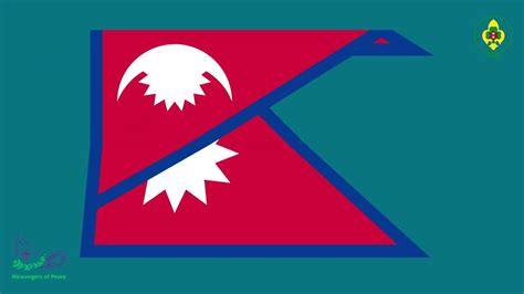 Folding Process Of Nepal Flag And Nepal Scouts Flag Youtube
