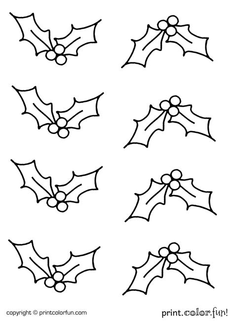 Make a table where the kids and some of the adults can have a relaxed and pleasant time coloring the christmas trees and the christmas wreath, while they can talk about what christmas means to everyone, and maybe what they hope to get for christmas. Holly coloring page - Print. Color. Fun!