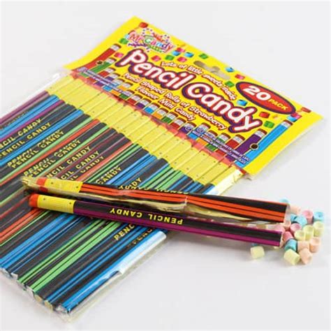 Pencil Shaped Candy Sweets Pack Of 20 Partyrama