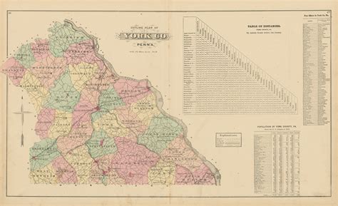 Village Of Shrewsbury Pennsylvania 1876 Map Replica Or Genuine Original
