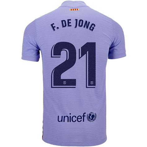 202122 Nike Frenkie De Jong Barcelona Away Match Jersey Soccerpro