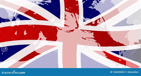 Abstract Faded Union Jack Flag Stock Vector Illustration Of Drooped