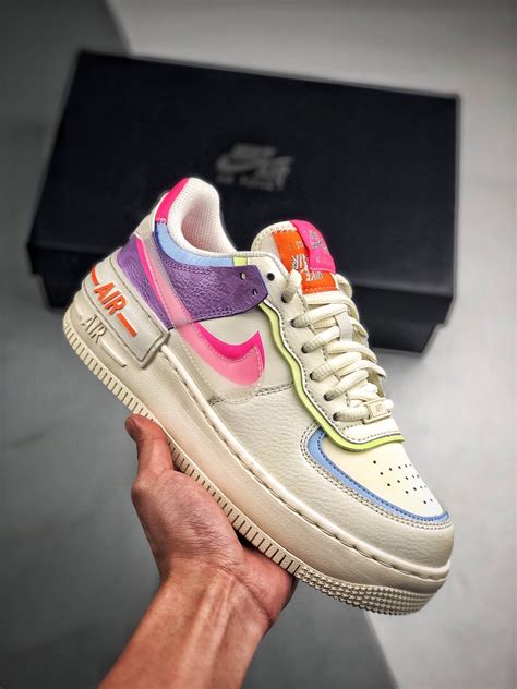 The sneaker will launch in mystic navy/white, pale ivory/celestial gold, phantom/echo pink, wolf grey/lavender mist, white, and black. hyperoomprive | Nike Air Force 1 Shadow Beige Pale Ivory