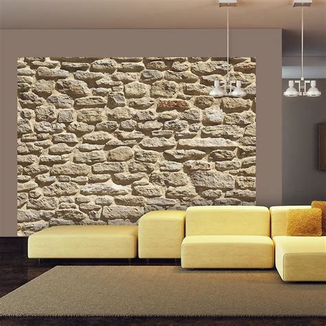 Stone Effect Wallpaper Old Stone Wall Decor Subject