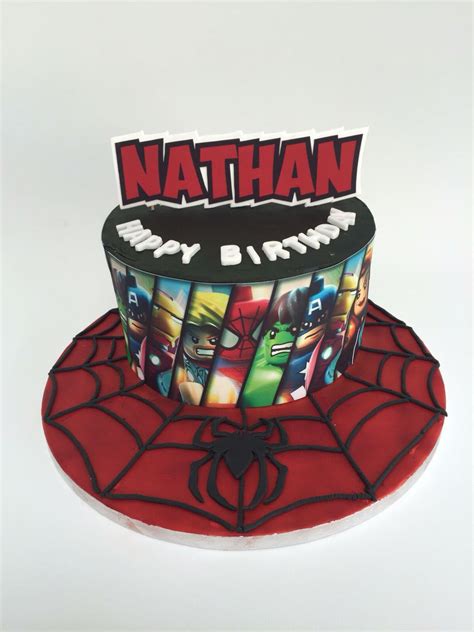 Shop now & save big! Lego marvel avengers cake | Marvel avengers cake, Lego ...